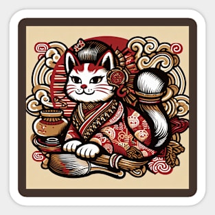 Japan Oni NekoTensi Sticker